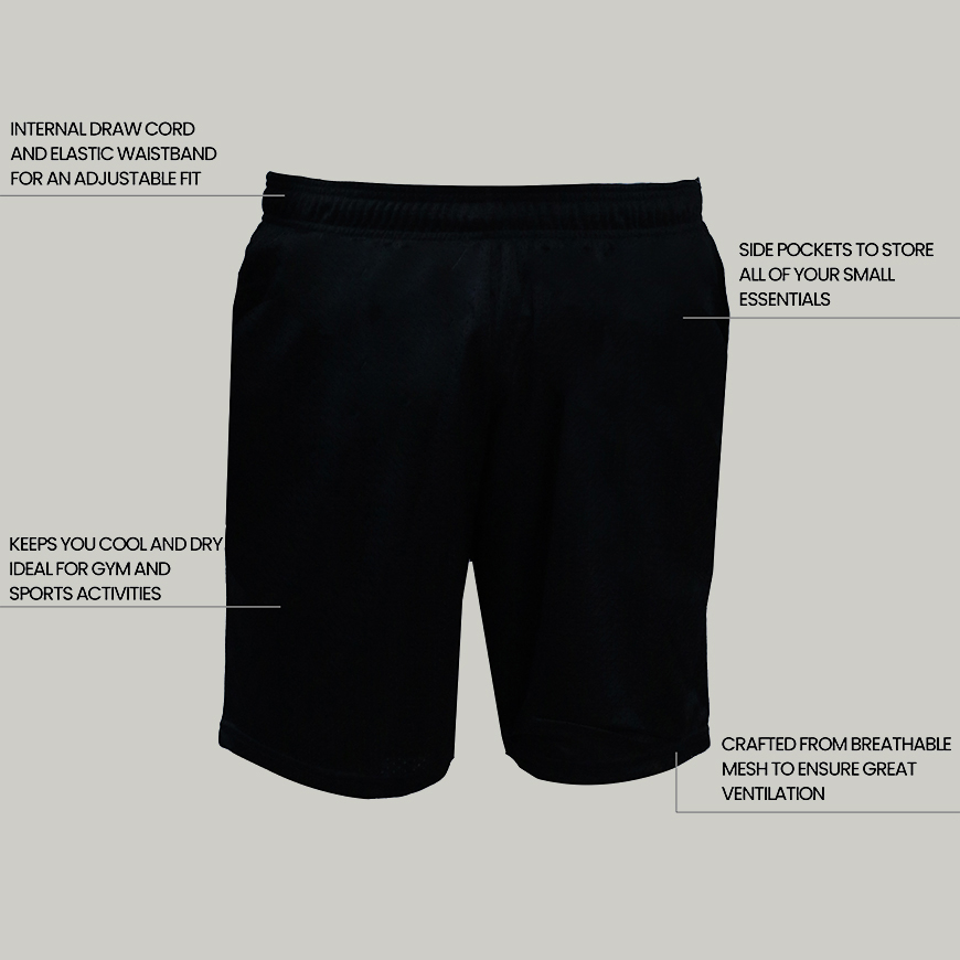 HeedFit Men Mesh Short with Pockets: HF-6603V3