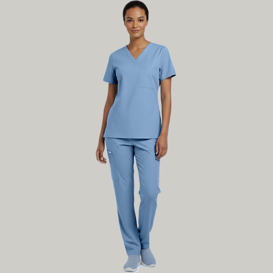 Panda Uniform Unisex V-neck Tunic Nursing Scrub Top: PA-ST4001V2