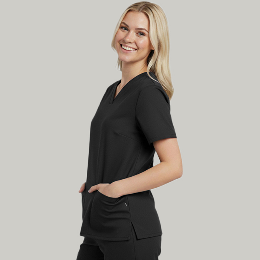 Panda Uniform Women's Two Pocket V-Neck Basic Nurse Scrub Top: PA-ST4037V2