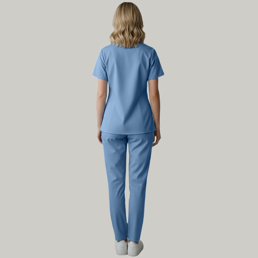 Panda Uniform Women's Three Pocket Split Neck Nursing Scrub Top: PA-ST4038V4